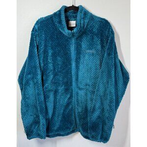 Columbia Womens Bugaboo III Fleece Interchange Fleece Zip Up Jacket 3X Teal Gree